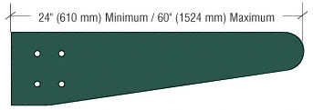 CRL Kynar Painted Tapered Bullnose Configuration Outrigger