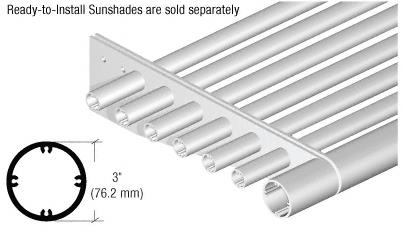CRL Mill 3" Round Tube Fascia - 146"