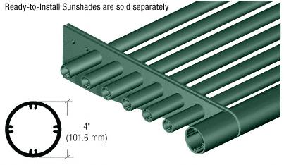 CRL Kynar Painted 4" Round Tube Fascia - 146"