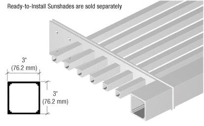CRL Mill 3" x 3" Square Tube Fascia - 146"