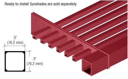 CRL Newlar Painted 3" x 3" Square Tube Fascia - 146"