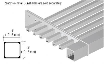 CRL Mill 4" x 4" Square Tube Fascia - 146"