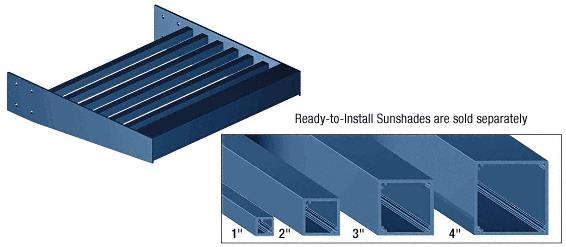 CRL Powder Painted 3" x 3" Square Tube Blade - 146"