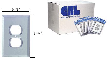 CRL Single Duplex Plug in 100pc Bulk Packs-Clear Glass