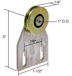 CRL Sliding Screen Door Top Hung Steel Roller 1-1/2" Wide for Fullview Doors