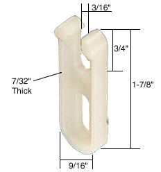 CRL Sliding Screen Door 1-7/8" X 9/16" Nylon Top Guide for Crossly Doors