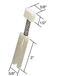 CRL Sliding Screen Door 2" X 5/8" Bottom Guide for Tucker Doors