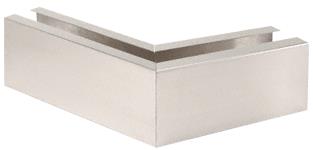 CRL Brushed Stainless 12" 135&#186; Mitered Corner Cladding for B5L Series Low Profile Base Shoe