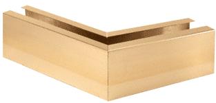CRL Polished Brass 12" 135&#186; Mitered Corner Cladding for B5L Series Low Profile Base Shoe