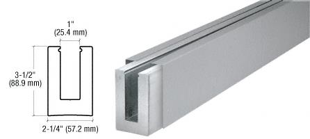 CRL Brushed Stainless Custom B5L Series Low Profile Square Base Shoe