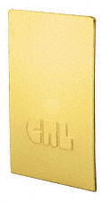 CRL Satin Brass End Cap for B5L Series Low Profile Base Shoe