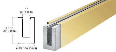 CRL Polished Brass Custom B5L Series Low Profile Square Base Shoe
