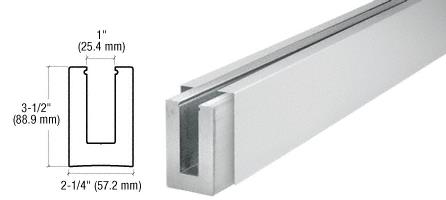 CRL Satin Anodized Custom B5L Series Low Profile Square Base Shoe