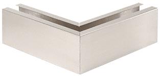 CRL Brushed Stainless 12" 90&#186; Mitered Corner Cladding for B5S Series Standard Square Base Shoe