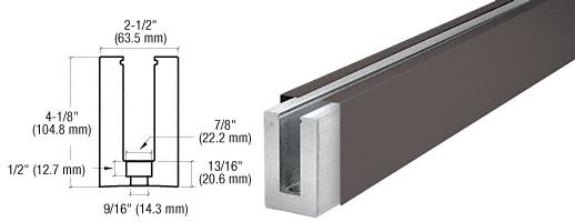 CRL Custom Aluminum Square Base Shoe With Duranodic Bronze Cladding and Drilled With Hole Pattern D