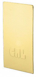CRL Satin Brass End Cap for B5S Series Standard Square Base Shoe