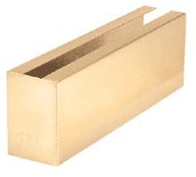 CRL 12" Polished Brass Welded End Cladding for B5S Series Standard Square Base Shoe