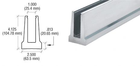CRL Mill Aluminum Tapered Base Shoe Undrilled - 10 ft Long