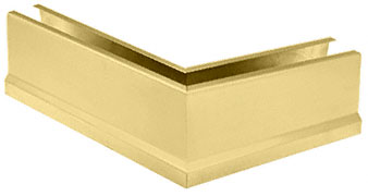 CRL Satin Brass 12" 135 Degree Mitered Corner Cladding for B5T Series Tapered Base Shoe