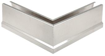 CRL Brushed Stainless 12" 90&#186; Mitered Corner Cladding for B5T Series Tapered Base Shoe