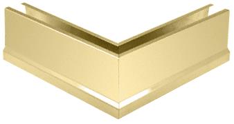 CRL Polished Brass 12" 90&#186; Mitered Corner Cladding for B5T Series Tapered Base Shoe