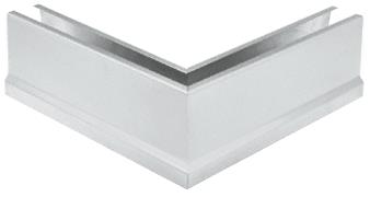 CRL Satin Anodized 12" 90&#186; Mitered Corner Cladding for B5T Series Tapered Base Shoe