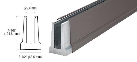 CRL Duranodic Bronze Custom Cladding Tapered Base Shoe for 1/2" Glass