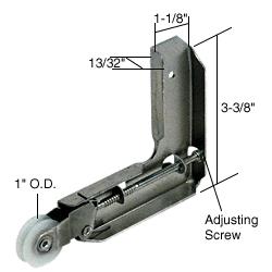 CRL Sliding Screen Door Aluminum Corner Insert 1" Nylon Roller for Jim Walters Doors
