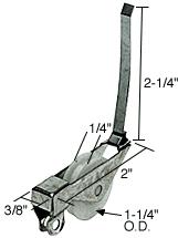 CRL Sliding Screen Door Spring Tension Roller 1-1/4" Nylon Wheel - Package