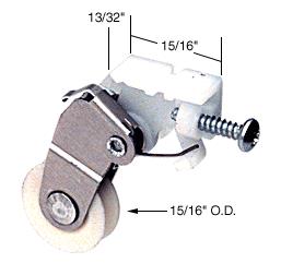 CRL Sliding Screen Door Bottom Roller 15/16" Nylon Wheel for Metal Industries - Package