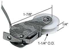 CRL Sliding Screen Door Spring Tension Roller 1-1/4" Nylon Wheel - Bulk