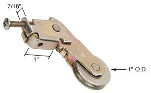 CRL Sliding Screen Door Bottom Roller 1" Steel Wheel for Peachtree Doors - Bulk