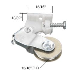 CRL Sliding Screen Door Bottom Roller 15/16" Steel B.B. Wheel for Metal Industries - Package