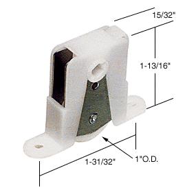 Sliding Screen Door Bottom Roller, 1" Nylon Wheel - Bulk