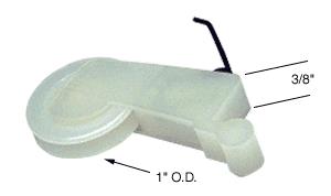 CRL Sliding Screen Door Bottom Roller 1" Nylon Wheel - Package