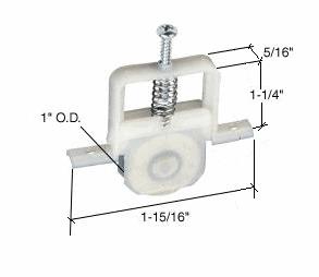 CRL Sliding Screen Door Bottom Roller 1" Steel Wheel for Columbia Doors - Package