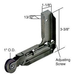 CRL Sliding Screen Door Aluminum Corner Insert 1" Steel Roller for Jim Walters Doors