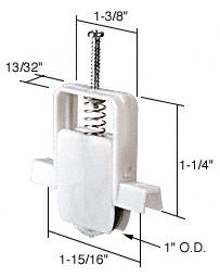 CRL Sliding Screen Door Roller 1" Steel B.B. Wheel - Package