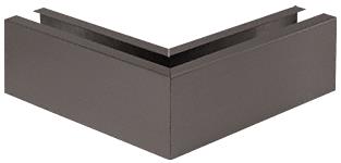 CRL Dark Bronze Anodized 12" 90&#186; Mitered Corner Cladding for B7S Series Heavy-Duty Square Base Shoe