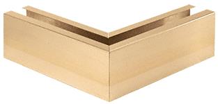 CRL Polished Brass 12" 90&#186; Mitered Corner Cladding for B7S Series Heavy-Duty Square Base Shoe