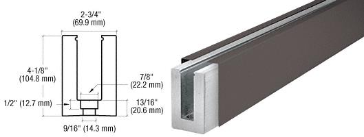CRL Duranodic Bronze Custom Square Heavy-Duty Base Shoe Drilled With Hole Pattern D