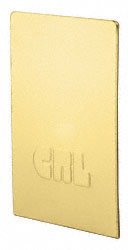 CRL Satin Brass End Cap for B7S Series Heavy-Duty Square Base Shoe
