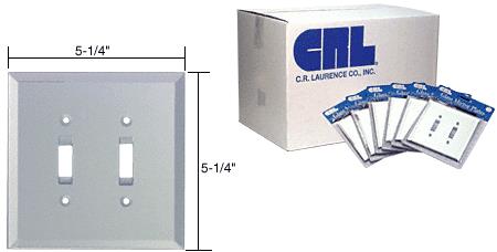 CRL Double Toggle Switch in 60pc Bulk Packs-Clear Glass