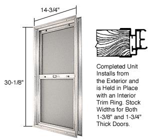 CRL 14-3/4" x 30-1/8" Bel-Air "Plaza" Combination Door Unit with Obscure Tempered Glass and Mill Frame for 2-0 Slab Door