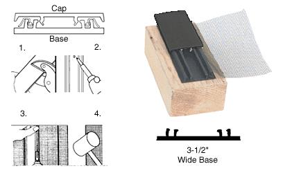 CRL 3-1/2" Black Screen Tight Base 96 in - Pack of 5