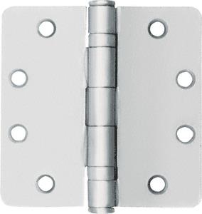 CRL Satin Chrome Non-Removable Pin Standard Weight 1/4" Radius Ball Bearing Template Butt Hinge