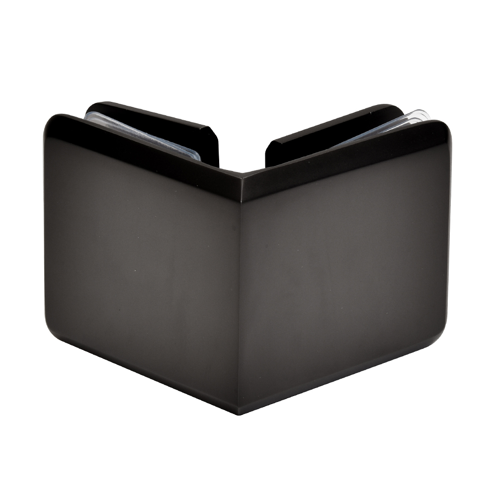 CRL Oil Rubbed Bronze Beveled Style 90 Degree Glass-to-Glass Clamp