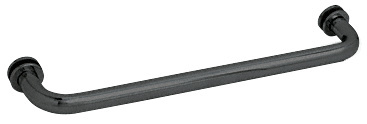 CRL 18" Matte Black (BM Series) Tubular Single-Sided Towel Bar with Metal Washers