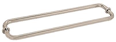 CRL Satin Nickel 18" BM Series Back-to-Back Tubular Towel Bars with Metal Washers