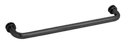 CRL 24" Matte Black (BM Series) Tubular Single-Sided Towel Bar with Metal Washers